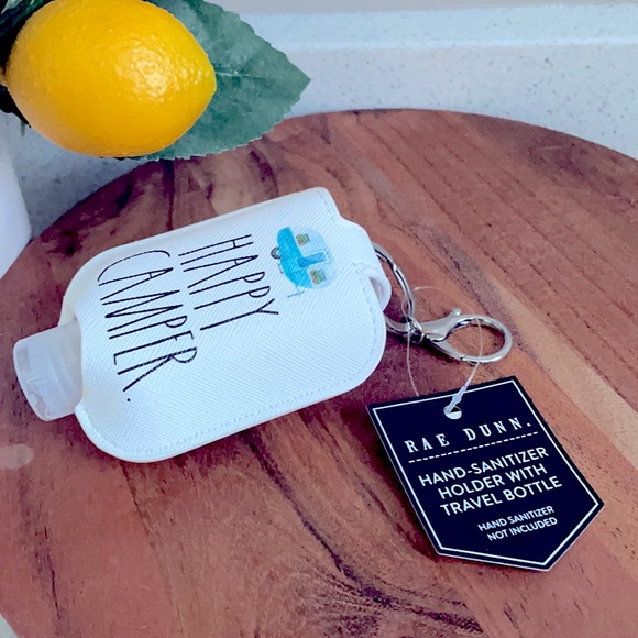 ❗️2/$22❗️ RAE DUNN HAPPY CAMPER HAND SANITIZER HOLDER BOTTLE - Picture 5 of 6